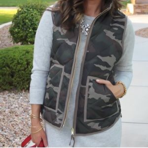 NWOT CAMO J CREW VEST
